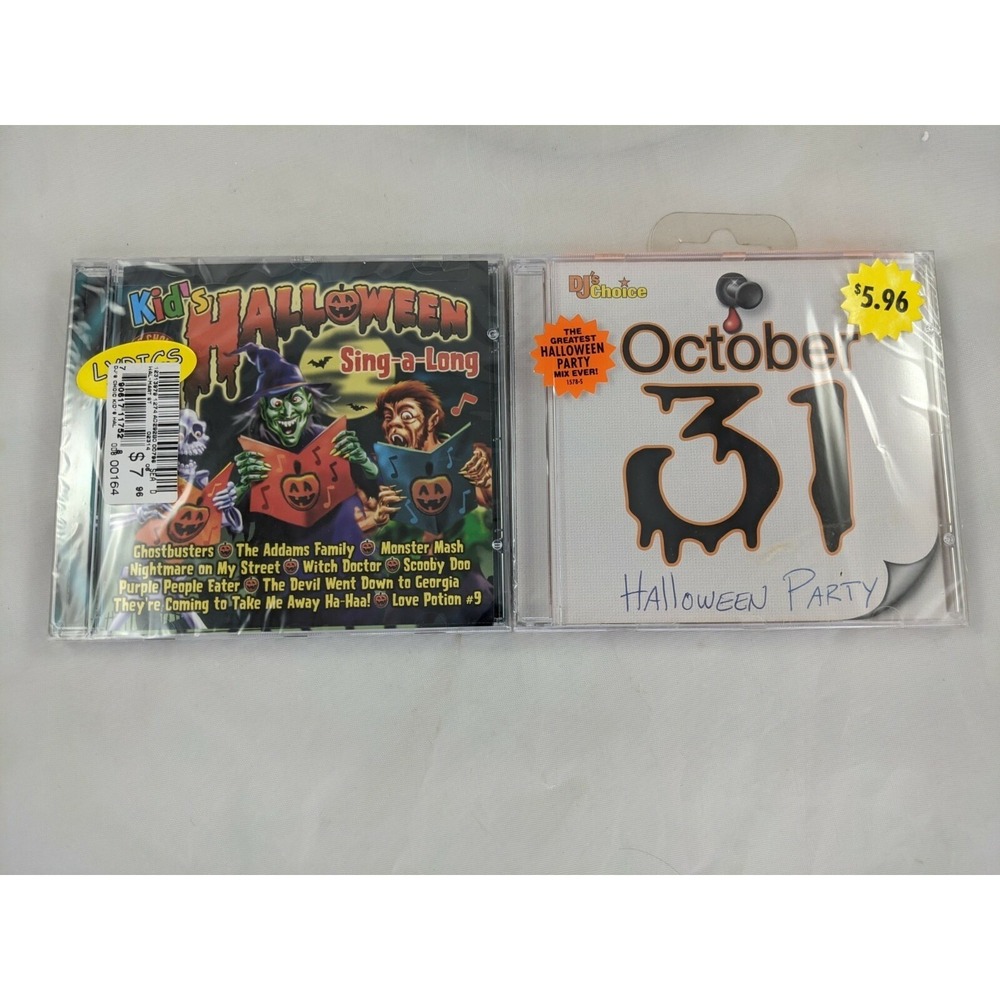 DJs Choice Kids Halloween Sing a Long October 31 Halloween Party CD Lot Seal